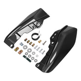 HR3 Dark Alloy / Black Denim Mid-Frame Air Deflectors For Harley Touring and Trike Models 09-24
